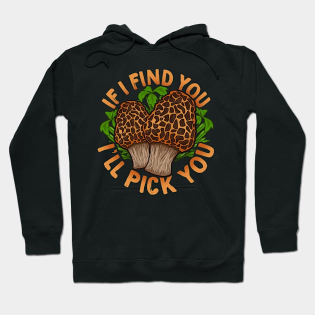 Morel Hunting design for a Mushroom Lover Hoodie by biNutz